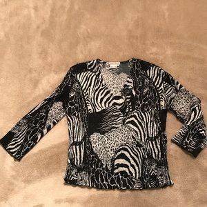 Abstract animal print top